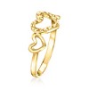Ross-Simons 10kt Yellow Gold Diamond-Cut Heart Ring - 3 of 4