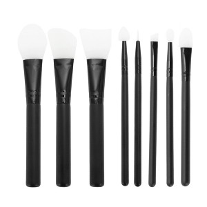 Unique Bargains Lightweight Facial Mask Brush Black White - 1 of 4
