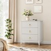 GustoWave Dresser for Bedroom with 3 Drawers, 28" Wide Modern Chest of Drawers with Metal Handle,Wood Drawer Organizer for Bedroom, Living Room - 4 of 4