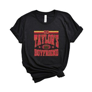 Simply Sage Market Women's Go Taylor's Boyfriend Football Short Sleeve Graphic Tee - 1 of 3