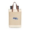 NFL Seattle Seahawks Pinot Jute Insulated Wine Bag - Beige - 2 of 4