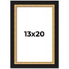 PosterPalooza | Embellished Brown Picture Frame - UV Acrylic, Foam Board Backing, Hanging Hardware - 2 of 4