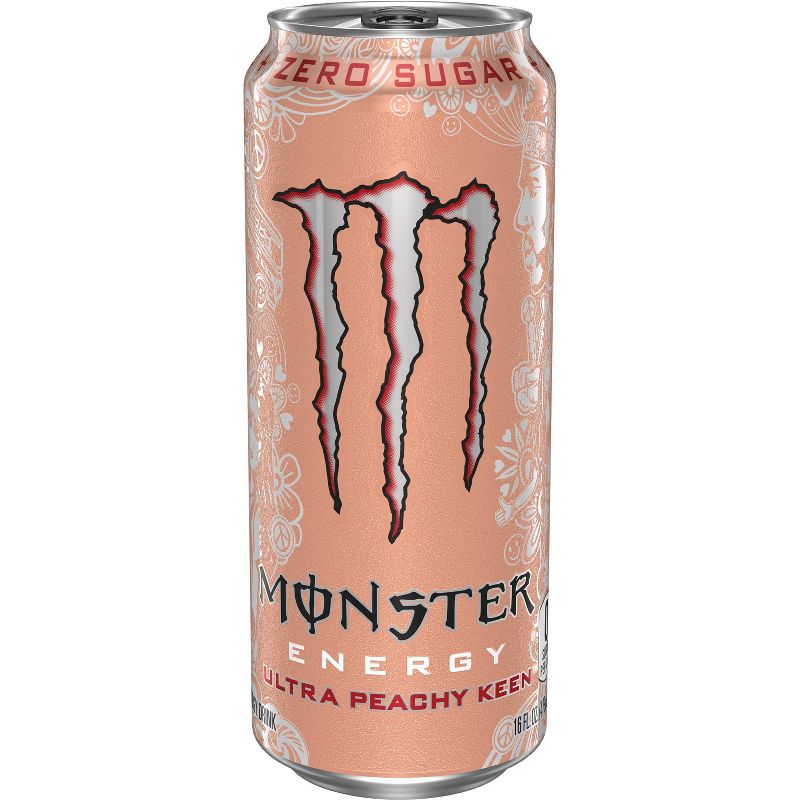 Monster Energy Ultra Peachy Keen Energy Drink - 16 fl oz Can, 1 of 7