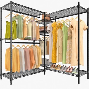 VIPEK Classic L6 Heavy Duty Clothes Rack L Shape Clothing Rack 5-Tier Wire Garment Rack Freestanding Closet, Max Load 850LBS - 1 of 4