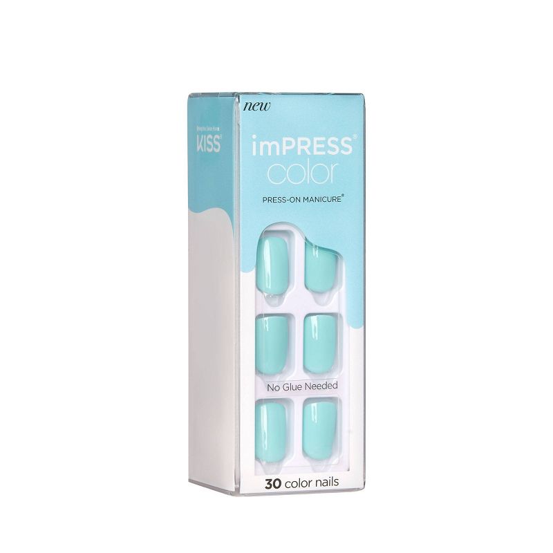 Kiss imPRESS Press-On Manicure Color Fake Nails - Mint To Be - 3pk/90ct, 5 of 7
