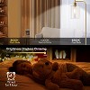 Industrial Floor Lamp with Glass Shade, Tall Standing Lamp with LED Bulbs & Adjustable Color Temperature for Living Room, Bedroom, Office - 4 of 4
