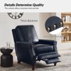 Set of 2 Theresa Modern Upholstery Genuine Leather Recliner with Nailhead Trim for Living Room and Bedroom| ART OF LIVING DESIGNS - 3 of 4