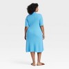 Women's Short Sleeve Ribbed Midi Sweater Dress - Ava & Viv™ - 2 of 3