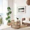Fiddle Leaf Fig Artificial Tree with White Planter,5ft Faux Plants Indoor with Moss, Fake Rubber Tall Fake Floor Plant in Pot - 3 of 4