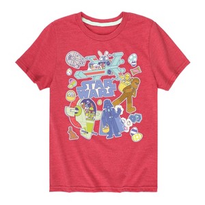 Boys' - Star Wars - Easter Sticker Short Sleeve Graphic T-Shirt - 1 of 4