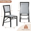 VECELO Foldable Dining Chairs Set of 2/4/6, No Assembly Heavy-Duty Metal Frame, Kitchen and Living Room Chairs, Black/Brown - 2 of 4
