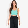 Anna-Kaci Women's Knit Crop Top with Spaghetti Straps and Ribbed Hem Summer Tank Top - 2 of 4
