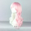 Unique Bargains Women's Curly Wigs 22" White Pink with Wig Cap - 3 of 4