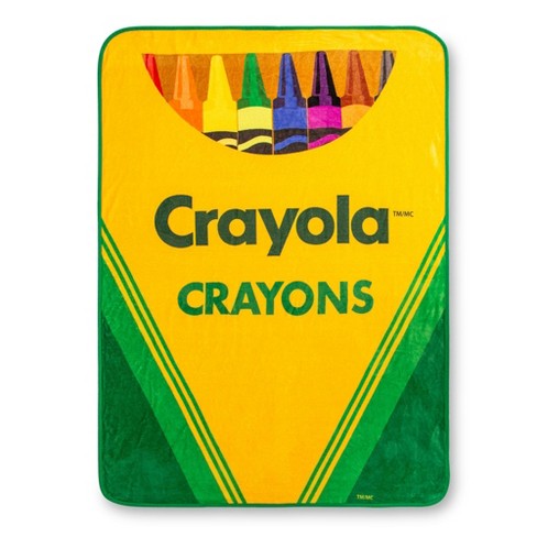 Silver Buffalo Crayola Crayon Box Retro Fleece Throw Blanket