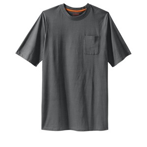 Boulder Creek by KingSize  Heavyweight Longer-Length Pocket Crewneck T-Shirt - 1 of 4