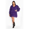 Women's Plus Size Daisy May Dress - royal purple | CITY CHIC - 3 of 4