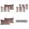 11x19” Plush Lumbar Pillows – Set of 2 Variegated Gray to White Pillow Inserts and Covers – For Bedroom or Living Room by Lavish Home - 3 of 4