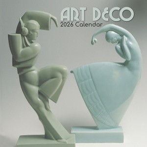 2026 Square Wall Calendar, Art Deco, 16-Month Arts & Antiques Theme, 180 Reminder Stickers (12x12 In) - 1 of 4