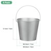 Unique Bargains Galvanized Metal Rustic Multipurpose Bucket with Handle 6 Pcs - 2 of 4