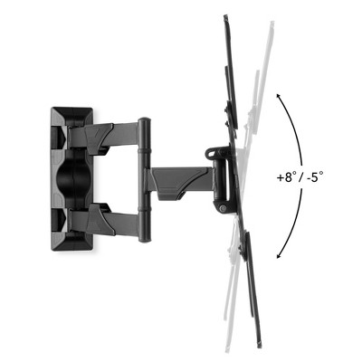 Black Steel Full Motion TV Wall Mount with HDMI Cable