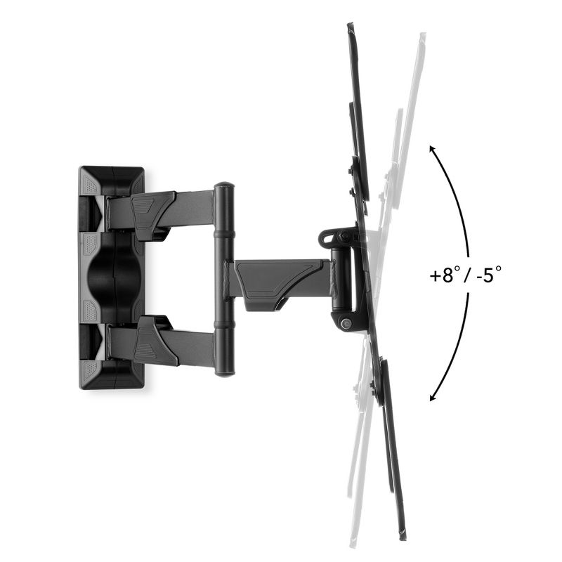 Mount Factory Full Motion TV Wall Mount Bracket for 32-52 Inch LED, LCD Displays up to VESA 400x400. Universal Fit, Swivel, Tilt, with 10' HDMI Cable, 4 of 7