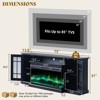AMERLIFE 3-Sided Glass Fireplace TV Stand with LED Lights - 2 of 4