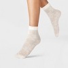 Women's Floral Sheer 2pk Anklet Socks - A New Day™ Black/Ivory One Size Fits Most - image 2 of 3