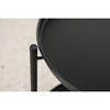 DOMETOUR Outdoor Steel Patio Side Table 2-Tier - 3 of 4