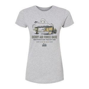 Women's IT: Welcome to Derry Welcome To Derry Air Force Fitted Graphic T-Shirt - Heather Grey - 2 X-Large - 1 of 2