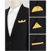 INSPIRE CHIC Men's Wedding Party Solid Color Self-Folded Pocket Squares - 4 of 4