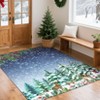 Washable Christmas Area Rug Non-Slip Christmas Tree Reindeer Snowman Floor Rug - 4 of 4