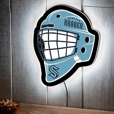 Evergreen Ultra-Thin Edgelight LED Wall Decor, Helmet, Seattle Kraken- 15.6 x 19 Inches Made In USA