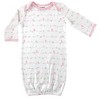 Luvable Friends Baby Girls Cotton Gowns, Bird, 0-6 Months - 4 of 4
