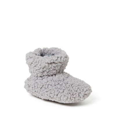 Image of Dearfoams Kid's Unisex Harley Pile Baby Bootie Slipper - Sleet Size 9-12