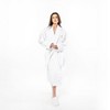Linum Home Textiles 100% Turkish Cotton Personalized Unisex Anovia Velour Bathrobe - Gold Linum Font - 3 of 4
