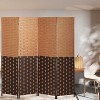 BestMassage Room Divider Wood Screen 4/6 Panels Room Portable Privacy Screen Divider - 2 of 4