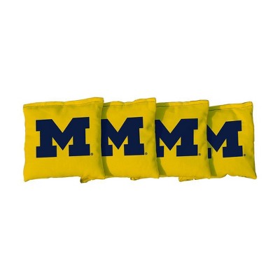 NCAA Michigan Wolverines Corn-Filled Cornhole Bags Yellow - 4pk