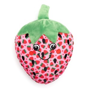 Strawberry Squeaky Plush Dog Toy - The Worthy Dog - 1 of 4