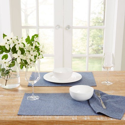 13" X 17.5" Fabric Placemat 4pc Set Denim - Town & Country Living
