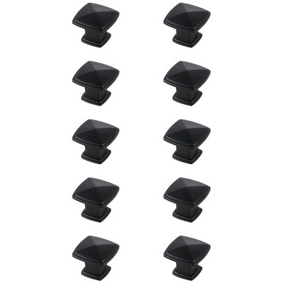 Elegant Lighting Marcel 1.2Inch Matte Black Square Knob Multipack (Set of 10)