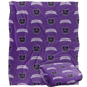 University Of Central Arkansas Logo Pattern Silky 50x60 Blanket, 1 Sided 50x60 - 1 of 4