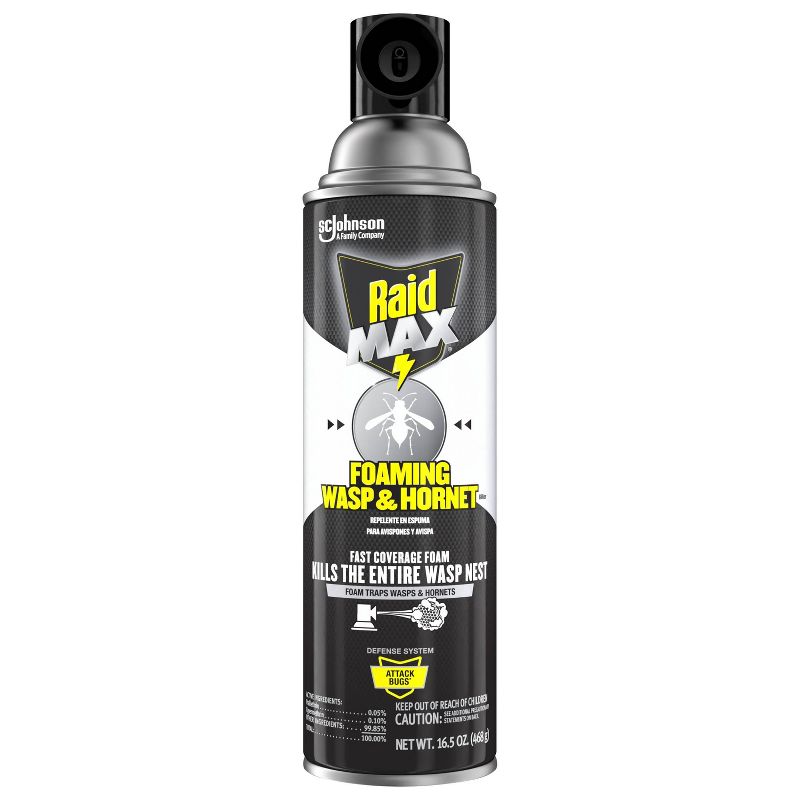 Raid Max Outdoor Foaming Wasp and Hornet Repellant Insect Control - 16.5oz, 1 of 2