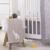 Little Love By NoJo Dream Big Little Elephant Fitted Crib Sheet - Gray and White - 3 of 3