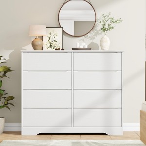 Wooden Dresser with 8 Drawers, Tall Modern Closet with Deep Storage, Large  Chest of Drawers with Wide Top, Long Storage Dresser : Target