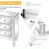 VINGLI Mirrored Dresser for Bedroom with 6 Storage Drawer Modern Chest of Drawers, Silver - 4 of 4