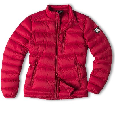 target red puffer jacket