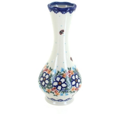 Blue Rose Polish Pottery 145 Vena Small Bud Vase