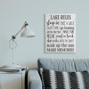 Stupell Industries Motivational Lake Rules Sign Text Styles Black White - image 2 of 4