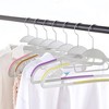 VECELO 25/50 pk Plastic Hanger 360º Swivel Hook S-Shape Non Slip Coat Hangers with Pants Organizer & Tie Rack - 2 of 4