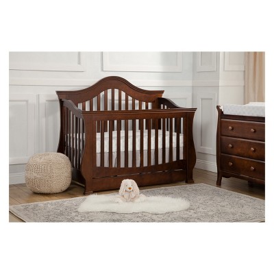 Million Dollar Baby Classic Ashbury 4-in-1 Convertible Crib with Toddler Rail - Espresso, Brown